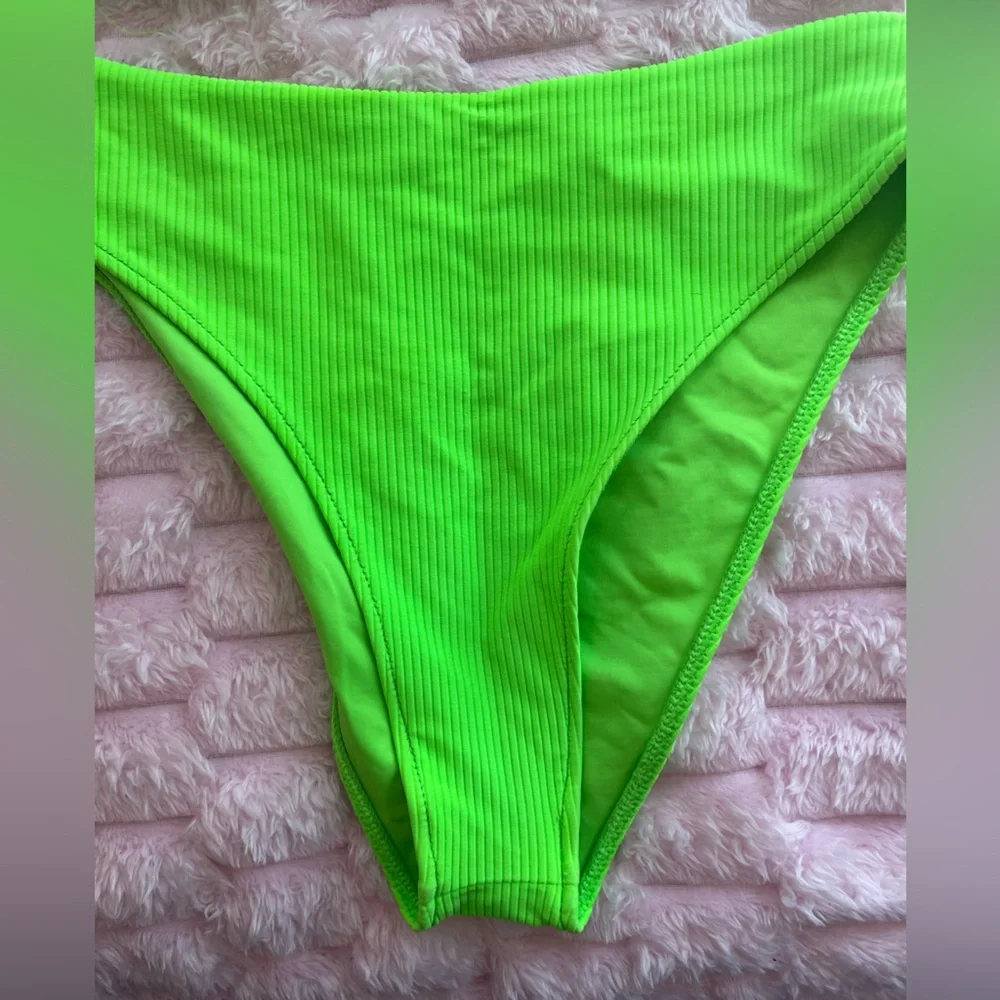 Frankie's Bikinis Neon Green Ribbed.